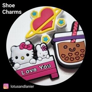 Shoe Charms "Hello Kitty Kitty" Charms Set of 3